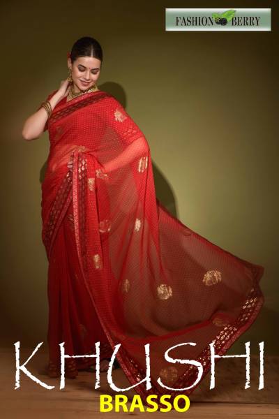 KHUSHI BRASSO BY FASHION BERRY THIS MAJESTIC PRINTED SAREE WHOLESALER IN SURAT